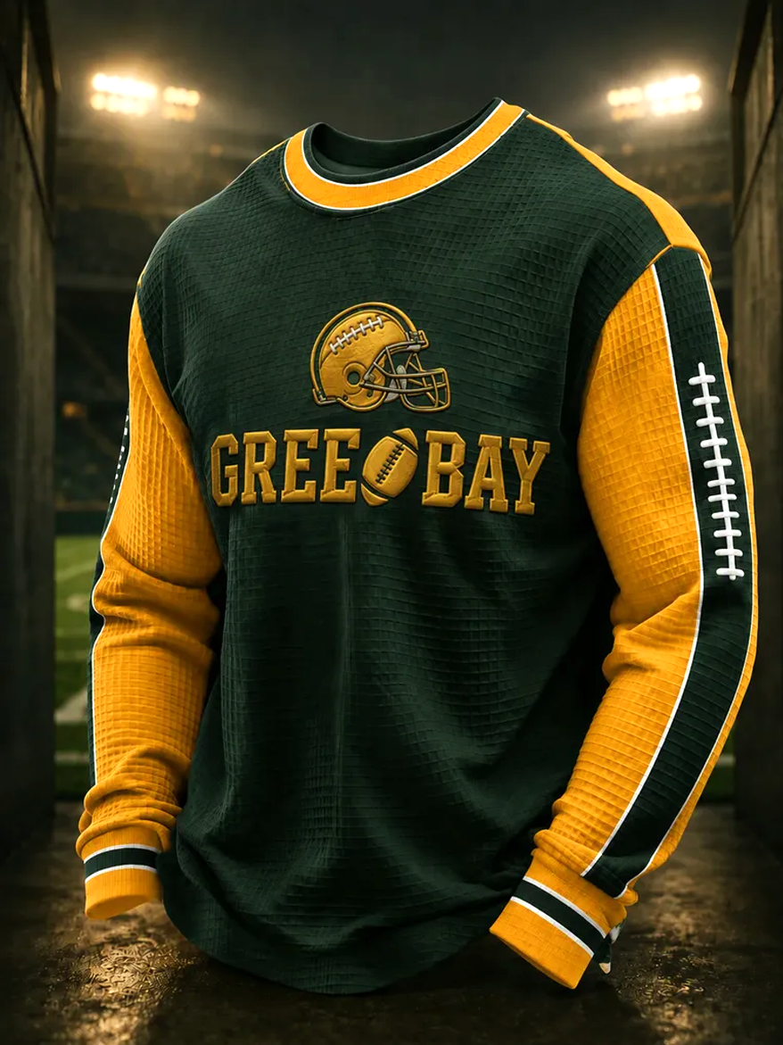 Men'S Football Fan Print Casual Top