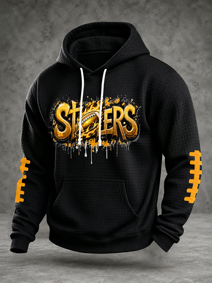 Men'S Football Printed Casual Hoodie