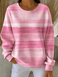 Women'S Breast Cancer Promotional Print Casual Waffle Sweatshirt
