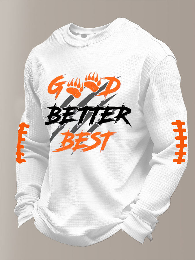 Men'S Football Printed Waffle T-Shirt