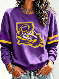 Women's Retro Rugby Round Neck Sports Shirt