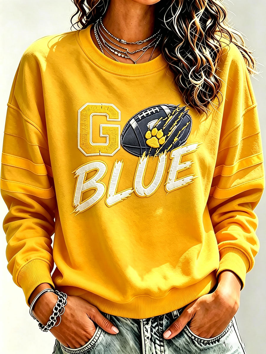 Women'S Retro Rugby Round Neck Sports Shirt