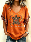 ❤️Buy 3 Get 20% Off❤️Women's  Retro Orange Shirt Day Print T-shirt