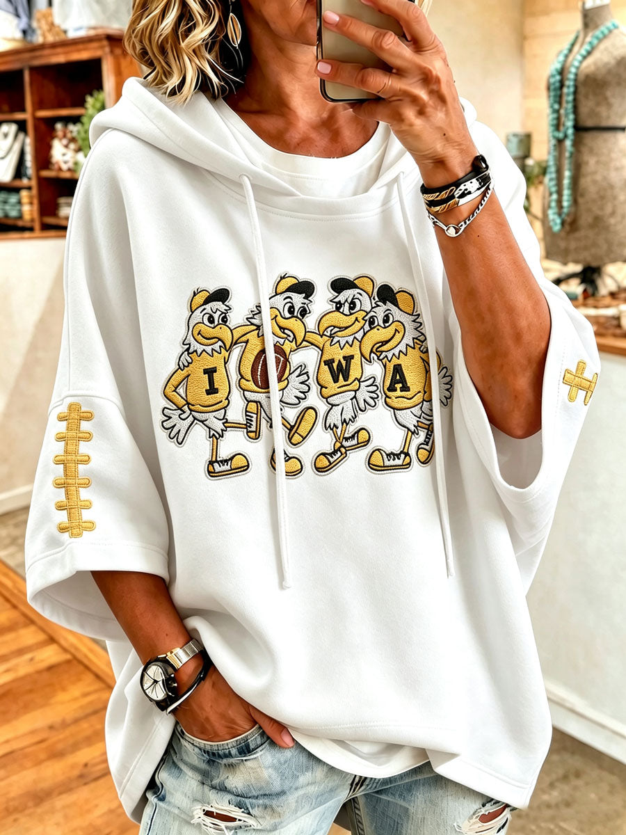 Women’S Football Fans Print Hoodie