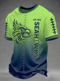 Men's Football Pattern Waffle T-Shirt