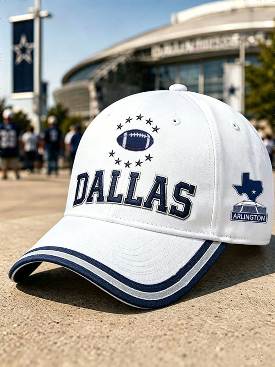 Neutral football printed casual hat