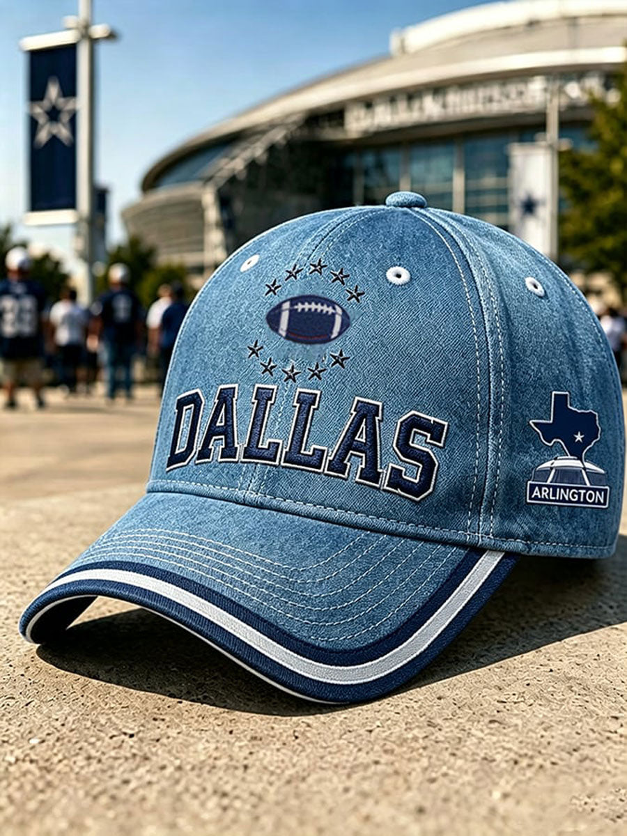 Neutral football printed casual hat
