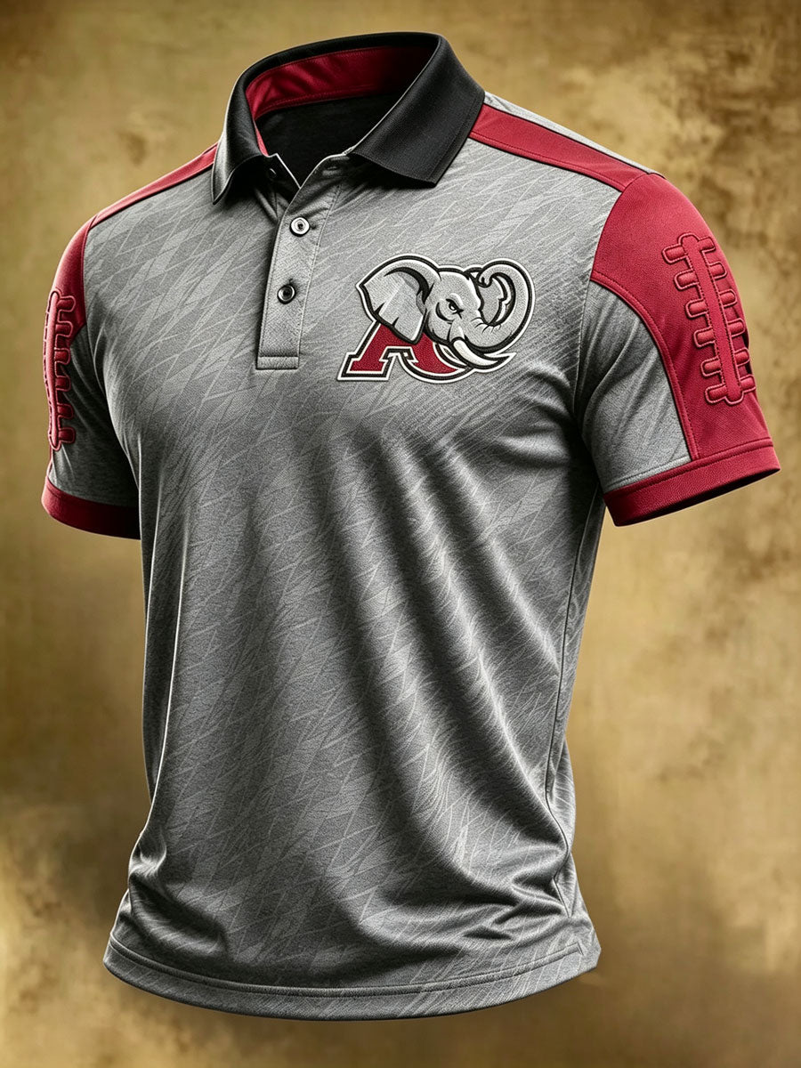 Men'S Retro Rugby Collar Polo T-Shirt