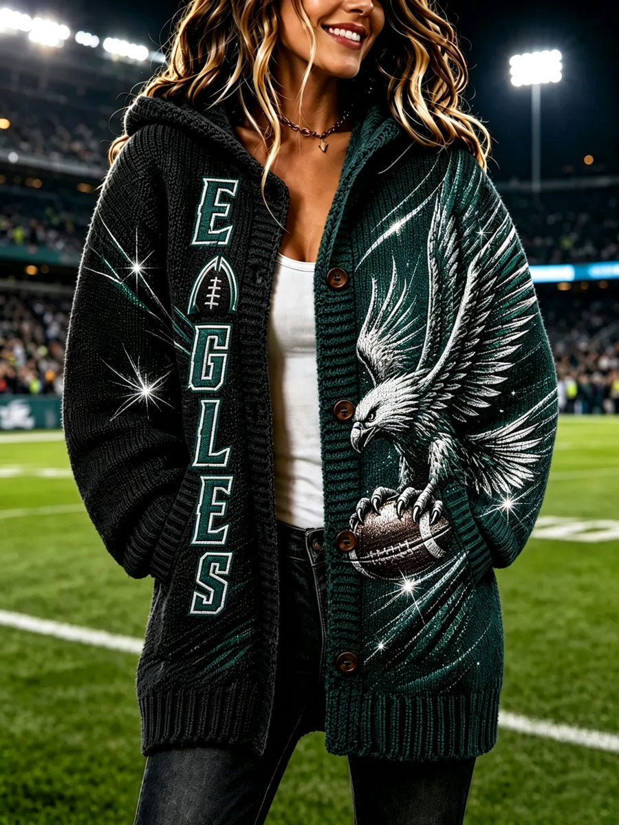 Women's American football Knitted Cardigan