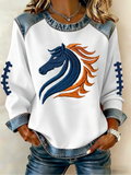 Women's Football Print Sweatshirt