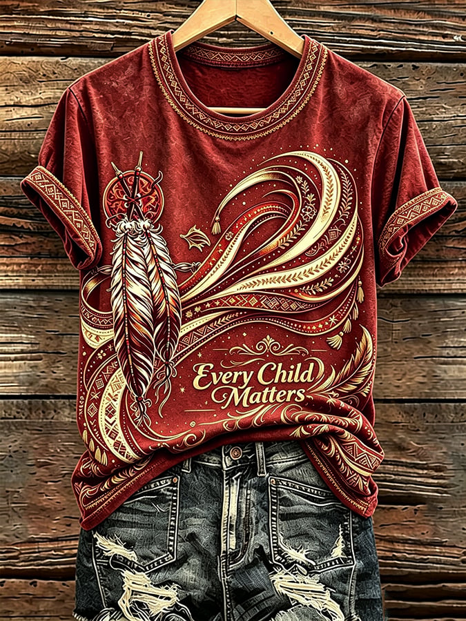 Women's Orange Shirt Day Print T-shirt
