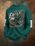 Men's Football Print Long-Sleeved T-Shirt