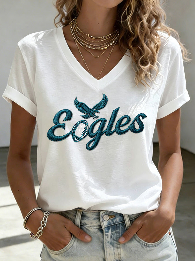Women's Football Printed Casual Sweatshirt
