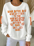Women's Rugby Print Casual Sweatshirt