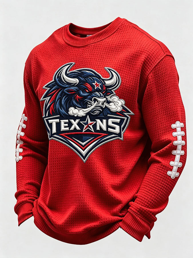Men's Football print waffle T-shirt