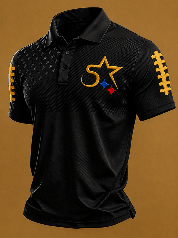 Men's Football Print Casual Printed T-shirt