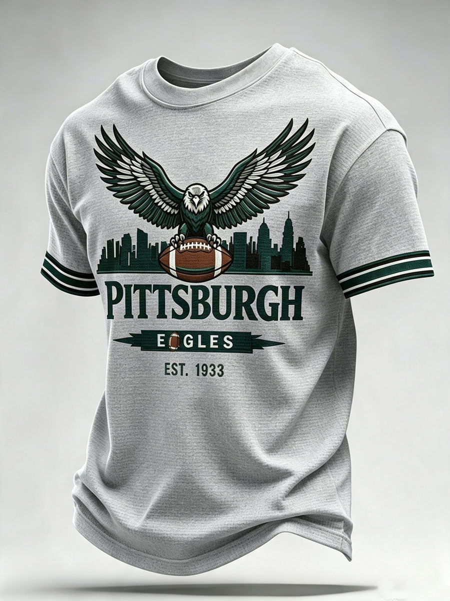Men'S Football Fan Waffle T-Shirt