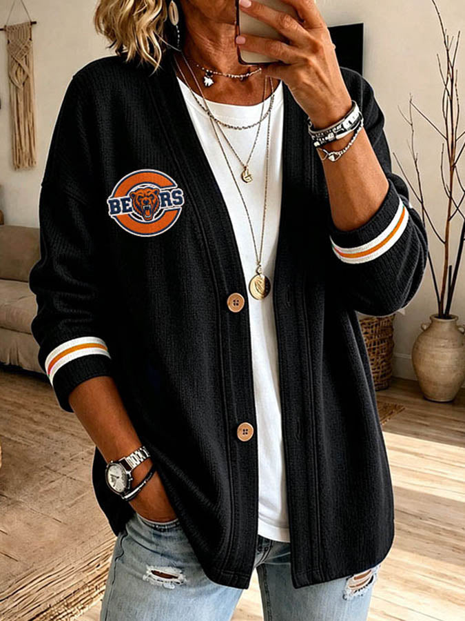 Ladies' Casual Rugby Cardigan