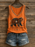 ❤️Buy 3 Get 20% Off❤️Women's Orange Shirt Day Print Casual Vest