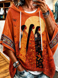 Women's Indigenous Art Print Loose Sweatshirt