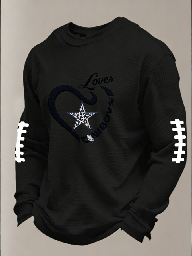 Men'S Football  Printed Waffle T-Shirt