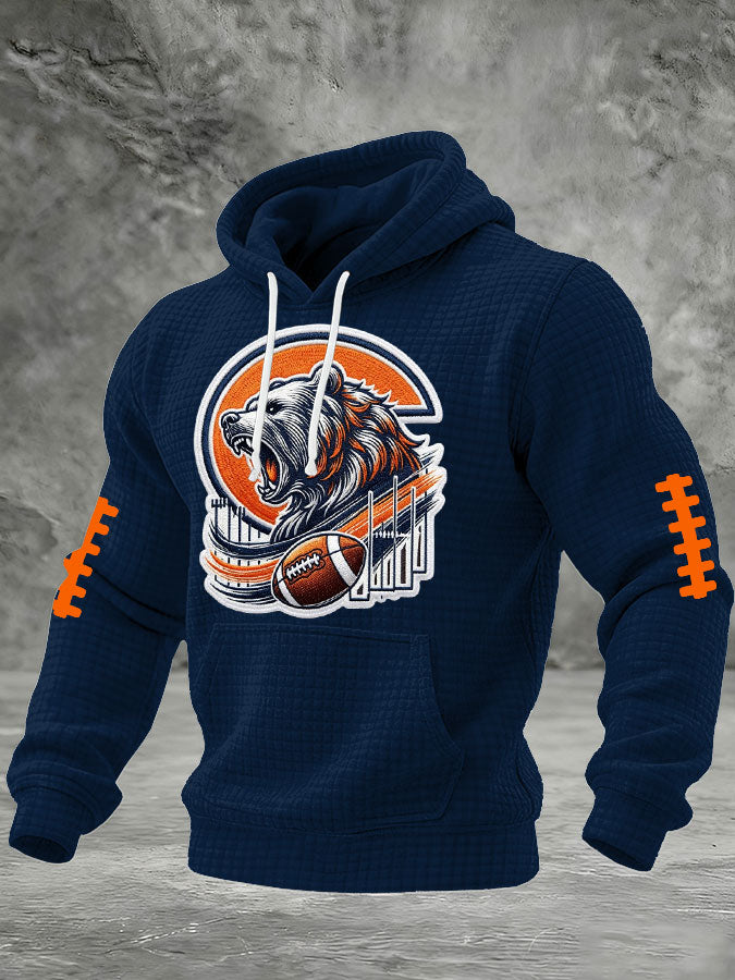 Men'S Football Printed Casual Hoodie