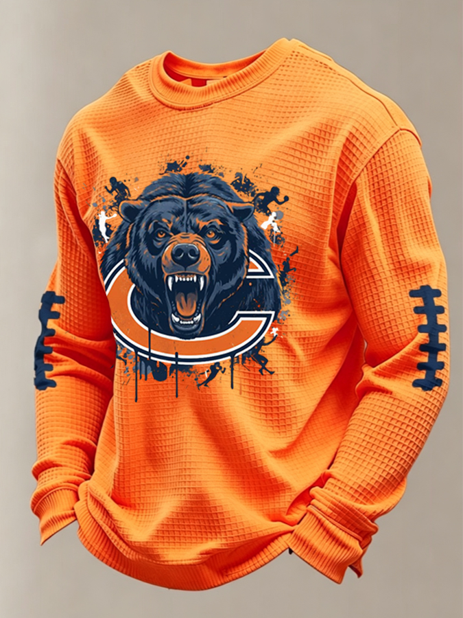 Men'S Football Printed Waffle T-Shirt
