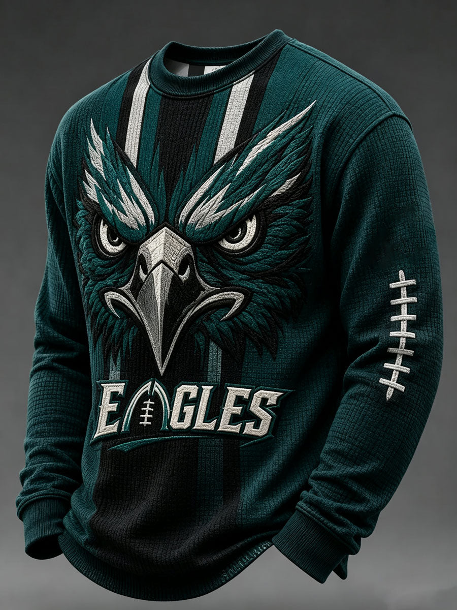 Men'S Football Printed Waffle T-Shirt