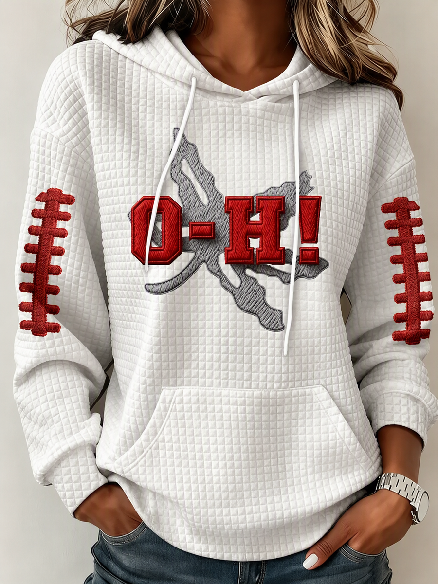 Women's Football Print Sweatshirt
