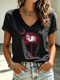 Women'S Casual Football Printed T-Shirt