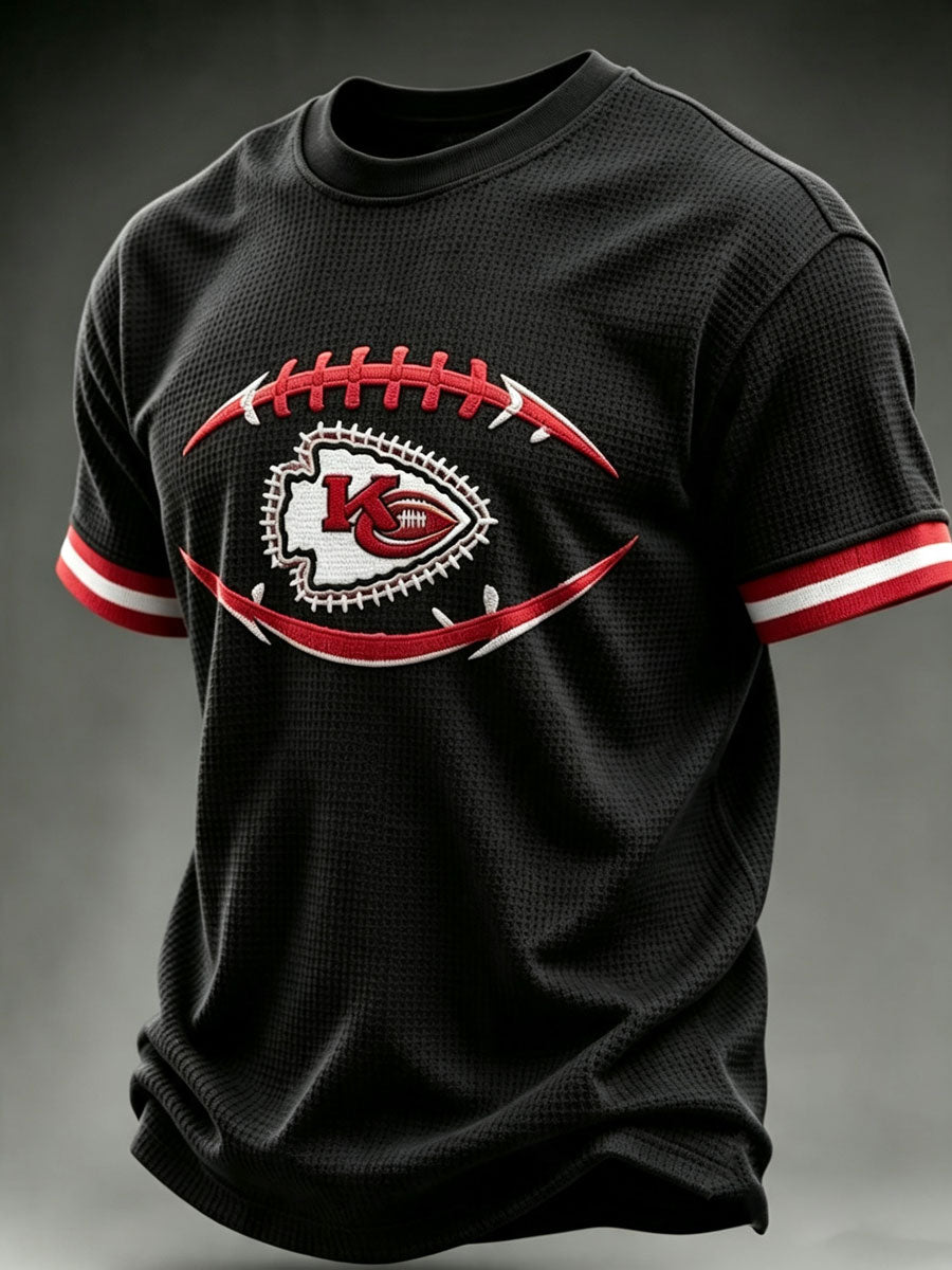Men'S Football Fan Waffle T-Shirt