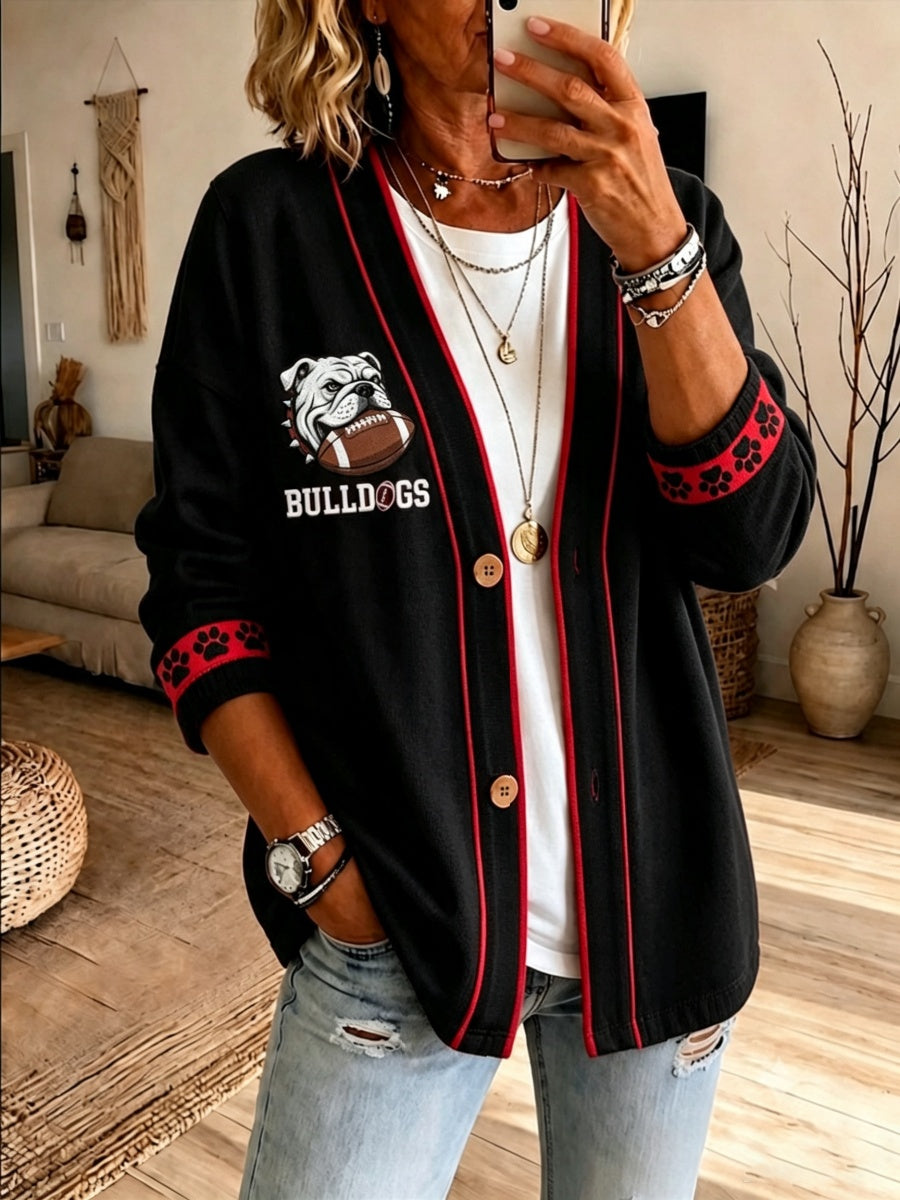 Women'S Football Fan Casual Cardigan Top