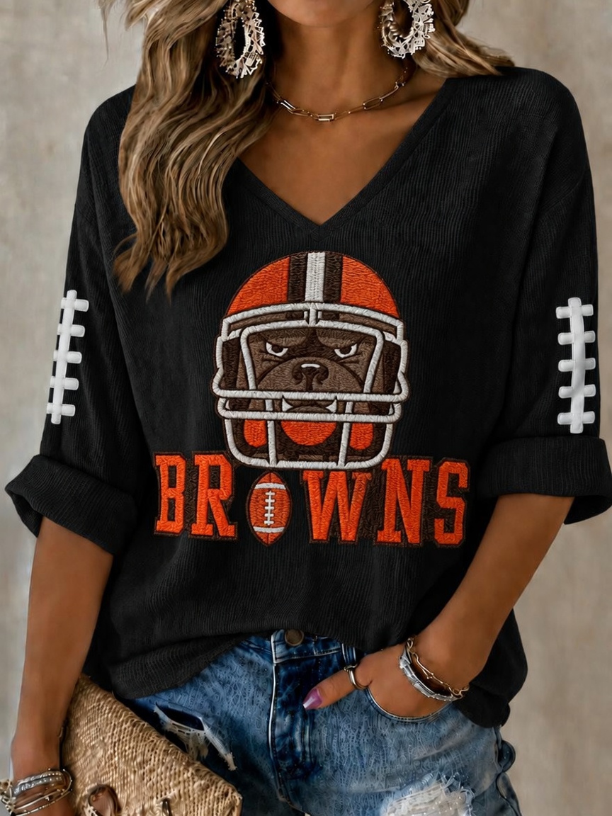 Women's Rugby Print Waffle T-Shirt