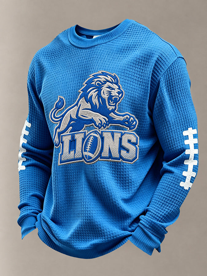 Men'S Football Printed Waffle T-Shirt