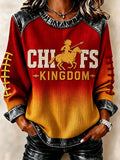 Women'S Football Printed Campus Football Hoodie
