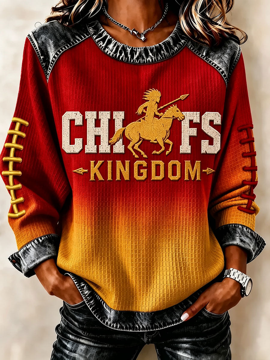 Women'S Football Printed Campus Football Hoodie
