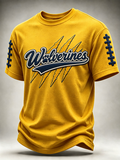Men's Rugby Waffle Round Neck T-Shirt