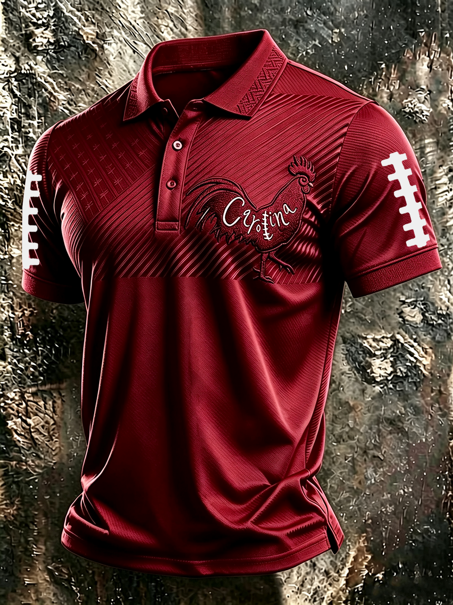 Men's Football Sports Casual Polo Shirt