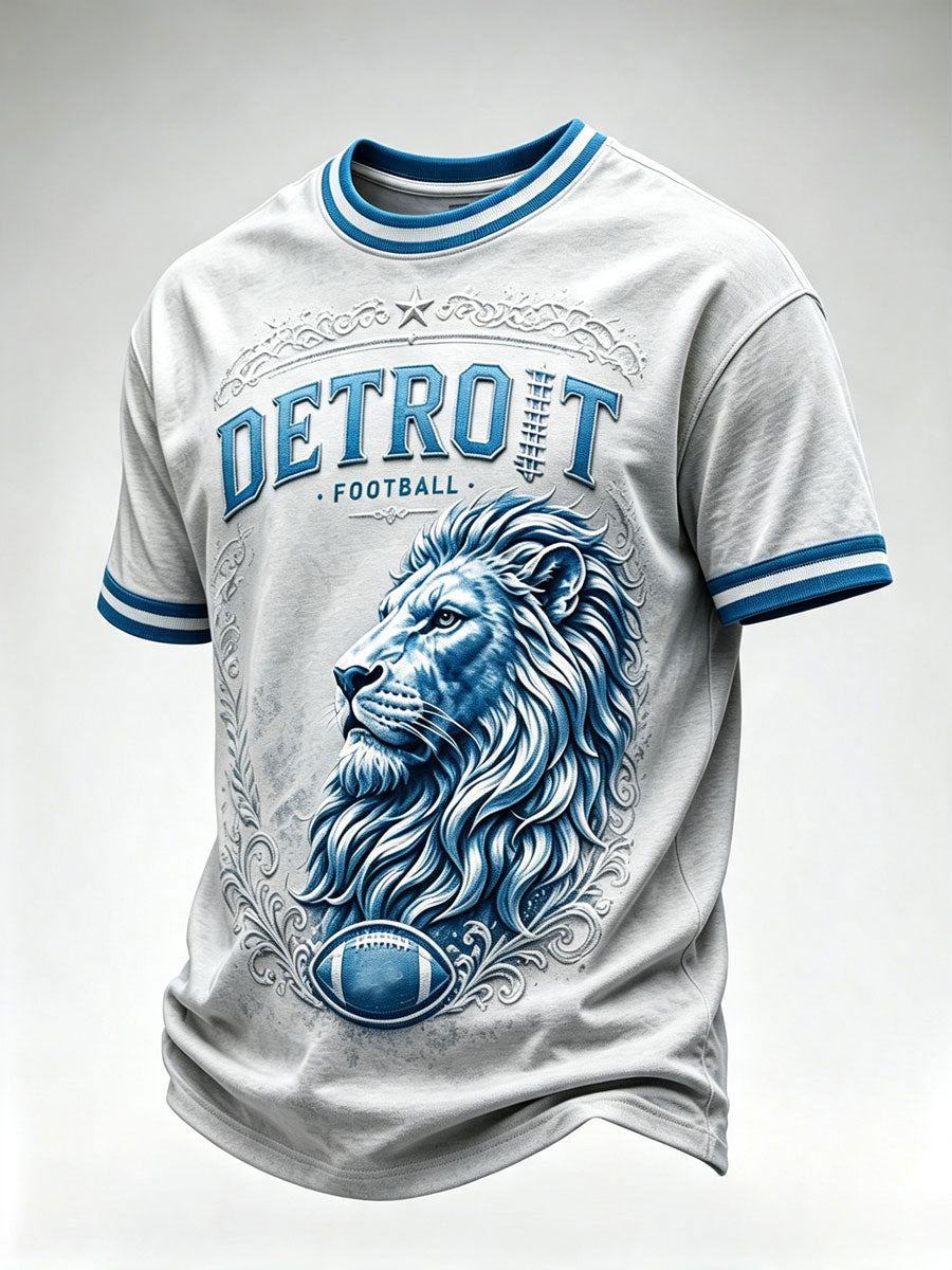 Men's Football Fan Printed Casual T-Shirt