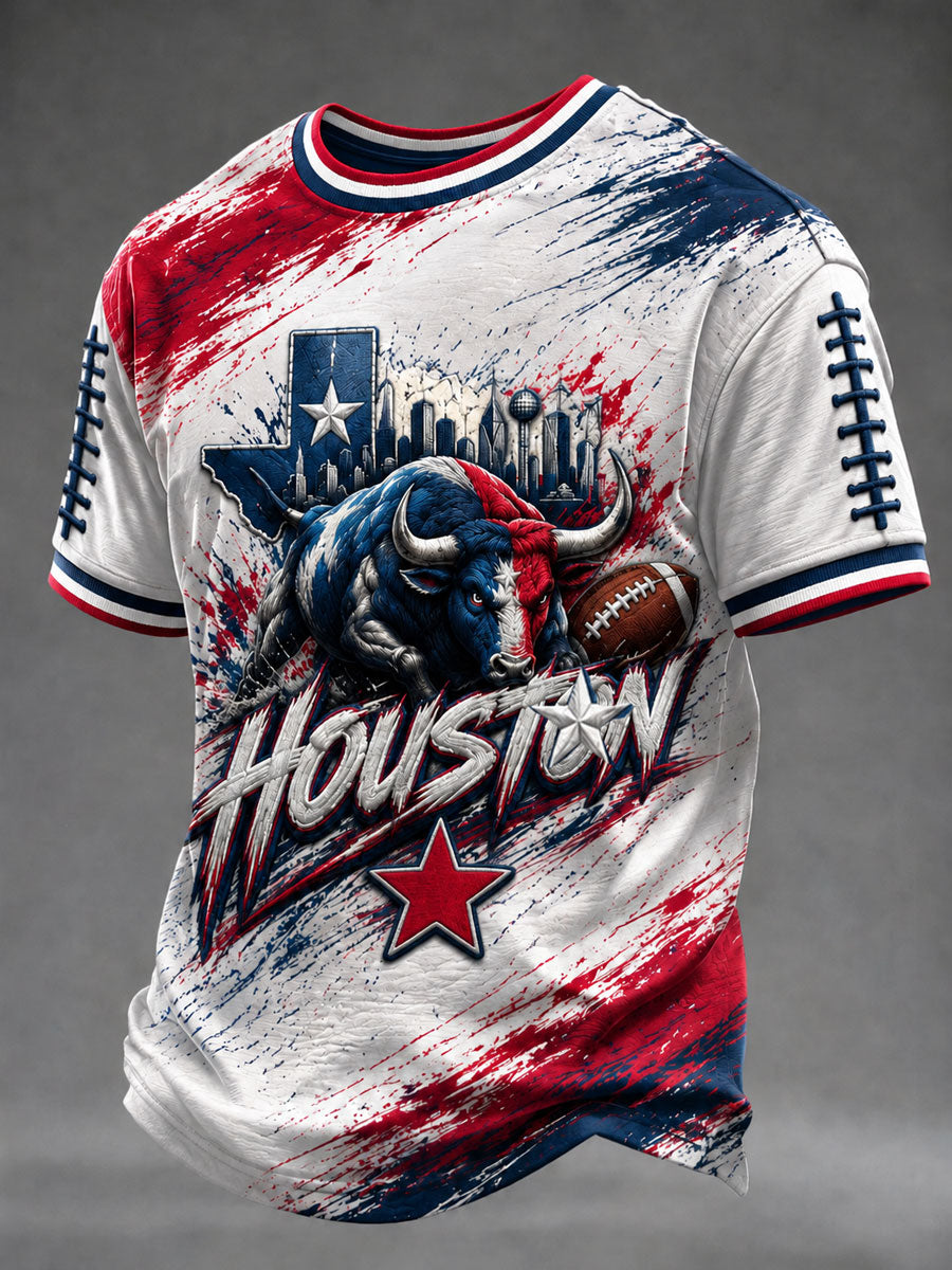 Men's Football Short Sleeves T-shirt