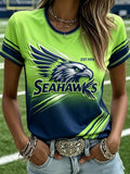 Women's Football Game Print Casual T-Shirt