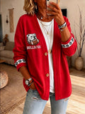 Women'S Football Fan Casual Cardigan Top