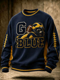 Men'S Rugby Fan Casual Long Sleeved Sweatshirt