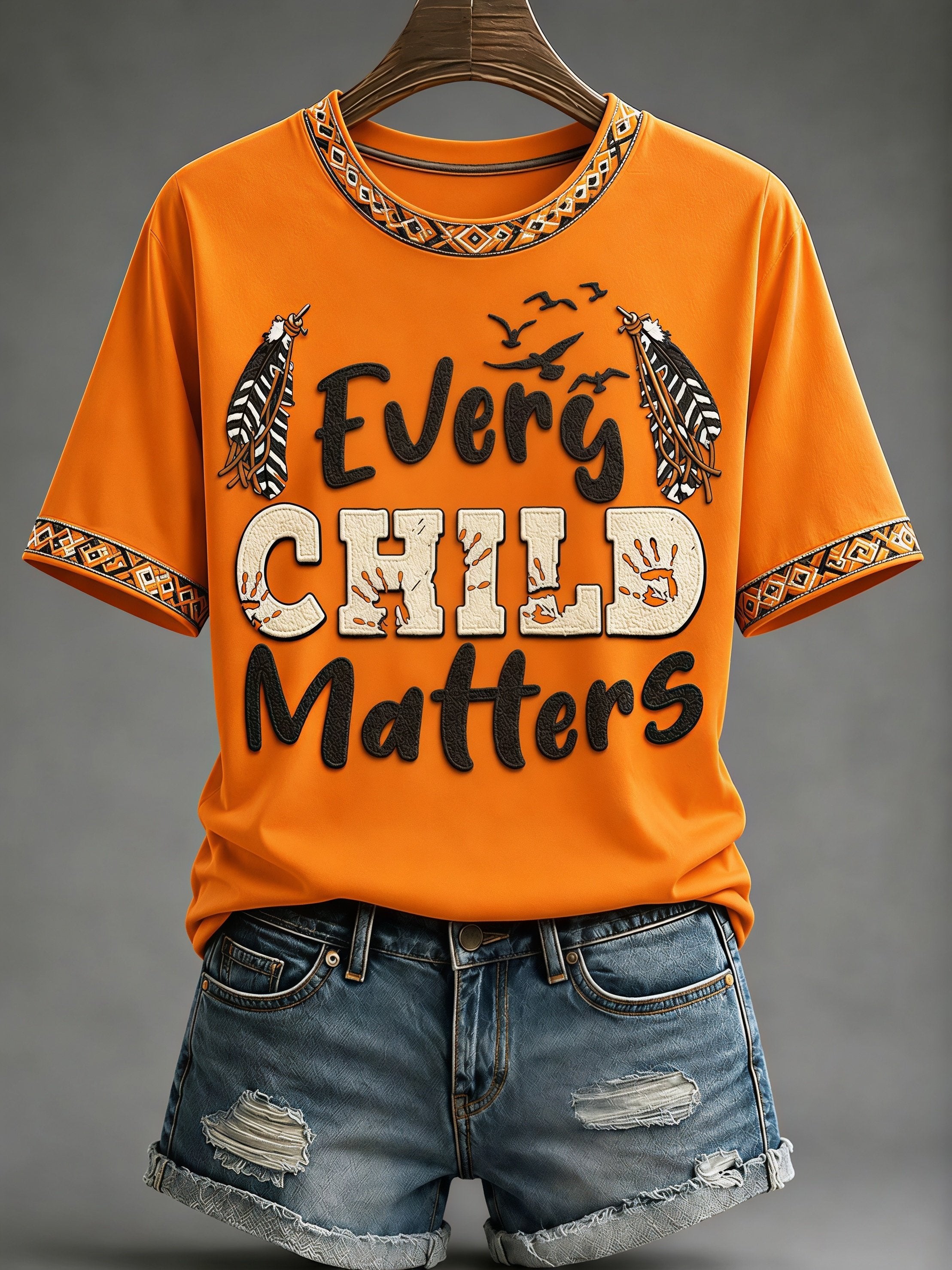 Women's Orange Shirt Day Print T-Shirt
