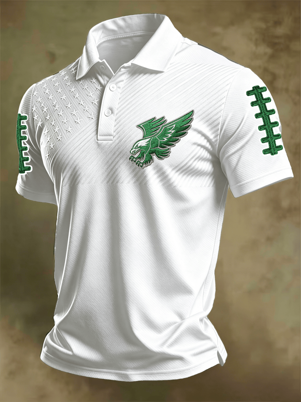 Men'S Football Casual Printed Polo Shirt