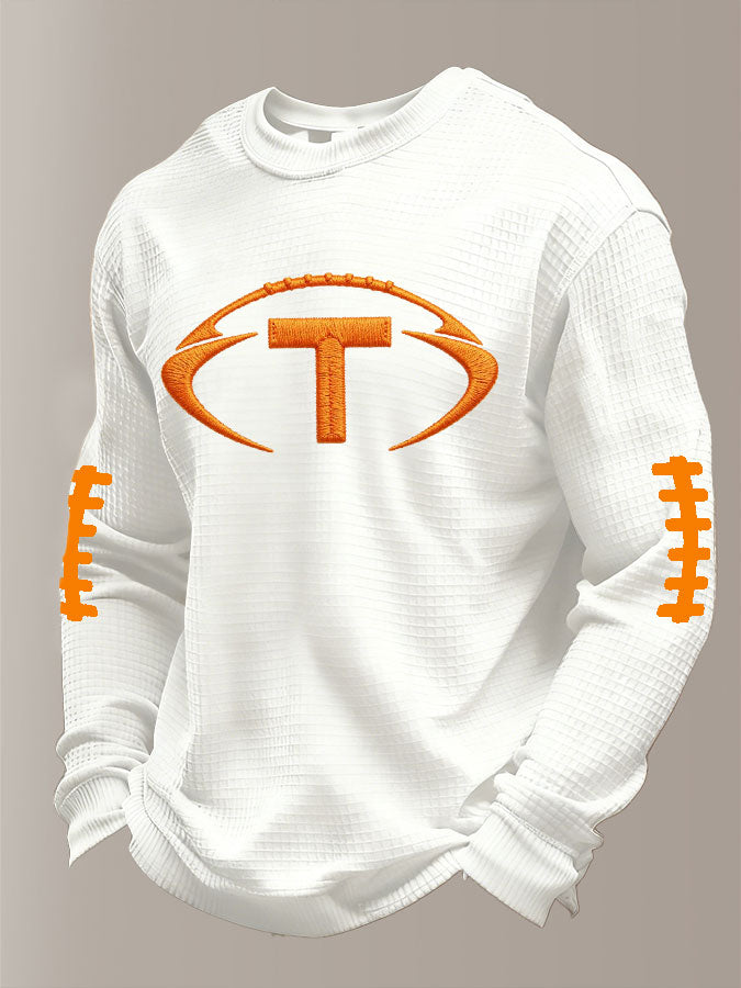 Men'S Football Printed Waffle T-Shirt