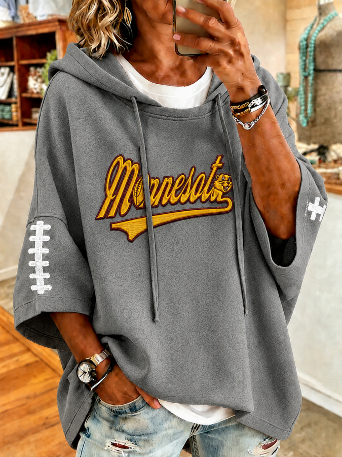 Women’S Football Fans Print Hoodie