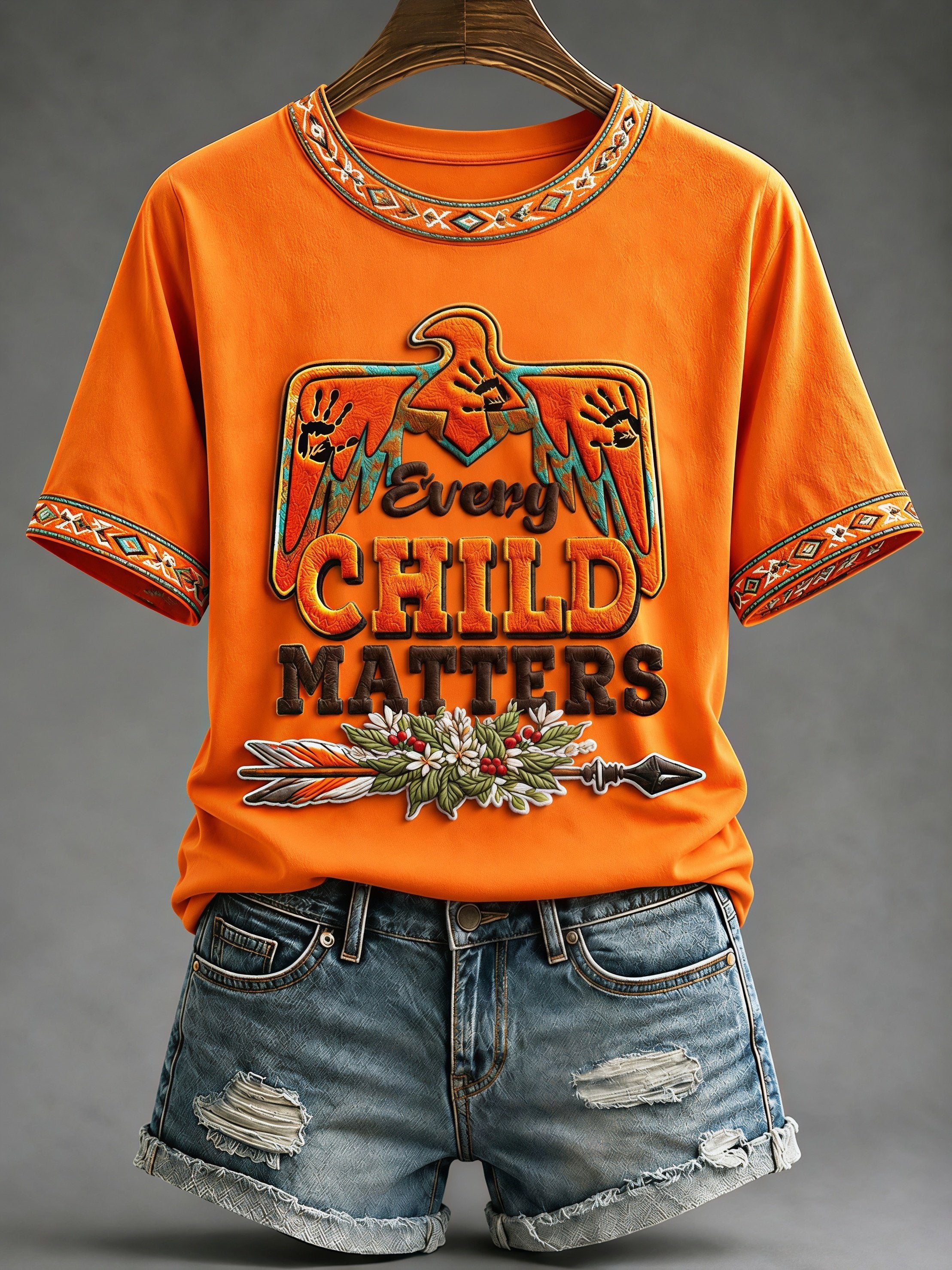 Women's Orange Shirt Day Print T-Shirt