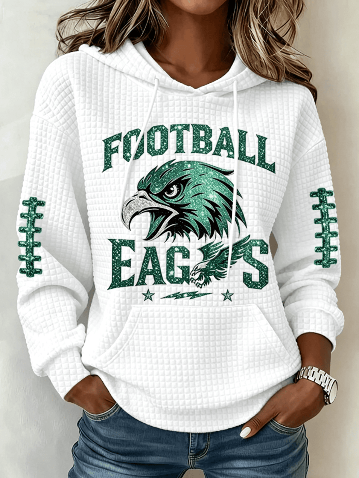 Women's Football Print Sweatshirt
