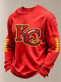 Men'S Football Printed Waffle T-Shirt